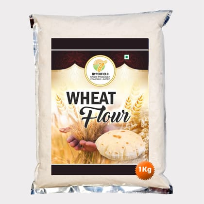 Wheat Flour 1 Kg by Hyperfield Krishi Producer – Pure, Natural & Farm-Fresh Atta for Daily Cooking. 