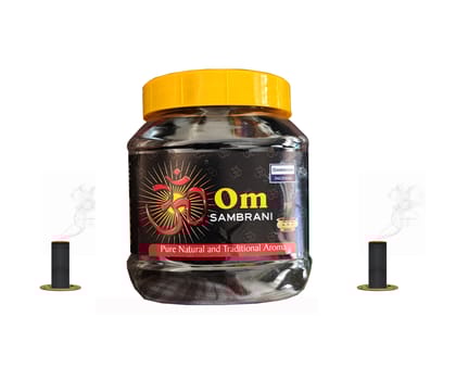 DARSHAN INCENSE- OM SAMBRANI Sticks JAR 200G (Pack of 3)