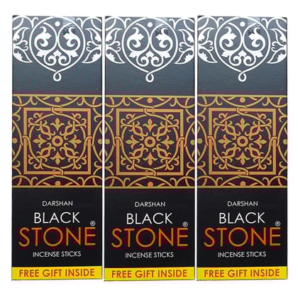 DARSHAN INCENSE BLACK STONE INCENSE 180G (PACK OF 3)