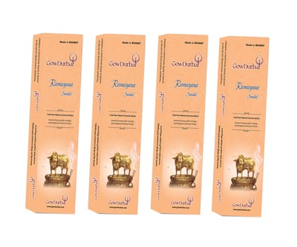 GOW DURBAR Ramayana-Therapeutic Sandal Incense Pack of 4