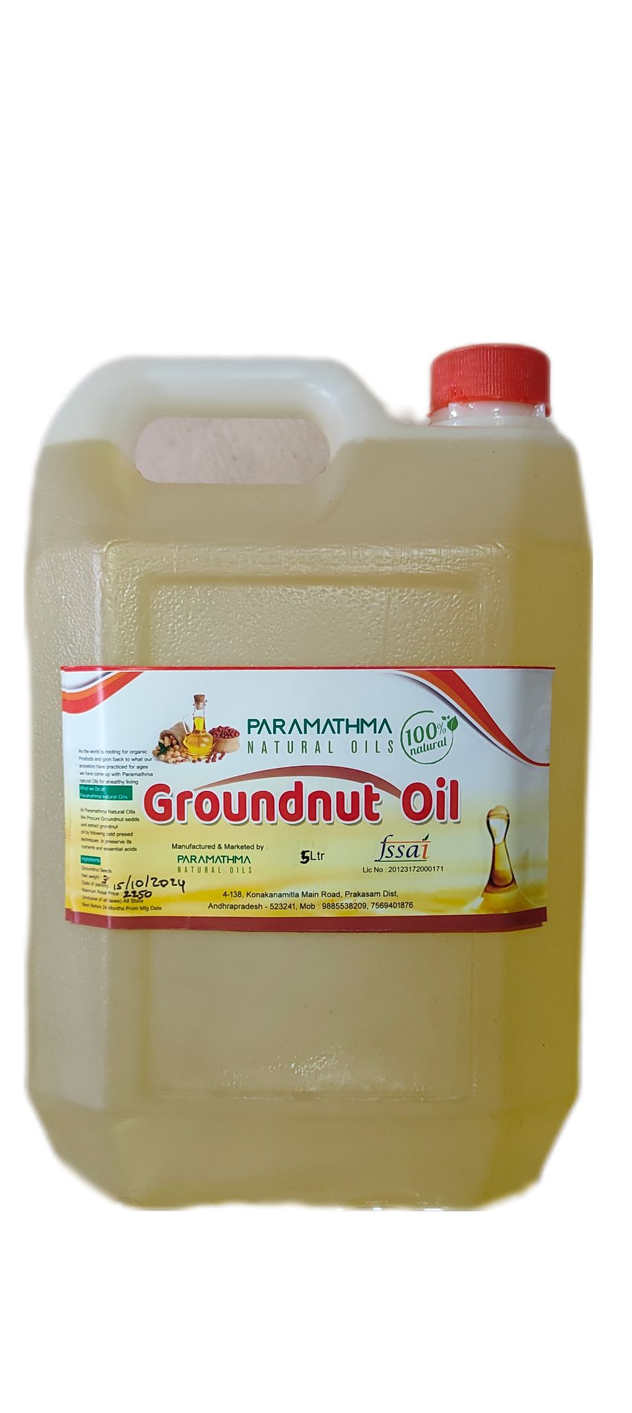 5Ltrs Groundnut Oil - Natural oils