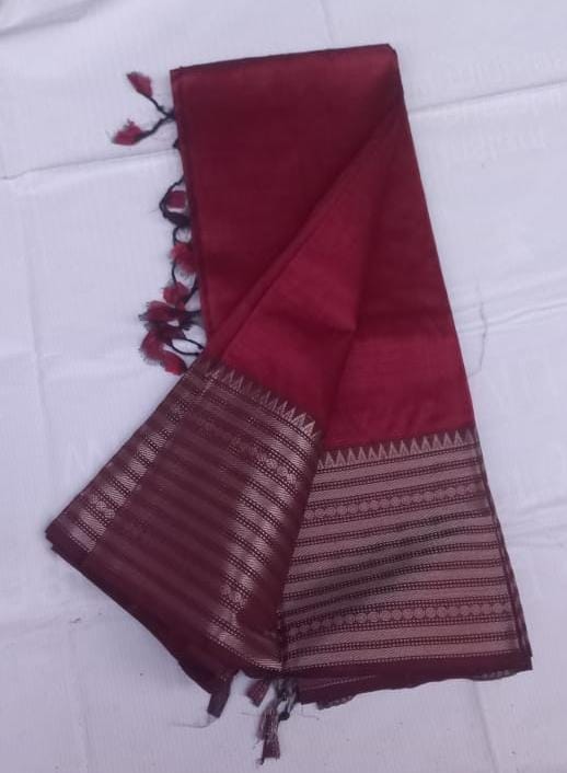  Women's Pure Handloom Silk Cotton Saree With Blouse Piece, Soft And Comfortable, Perfect For Any Occasion