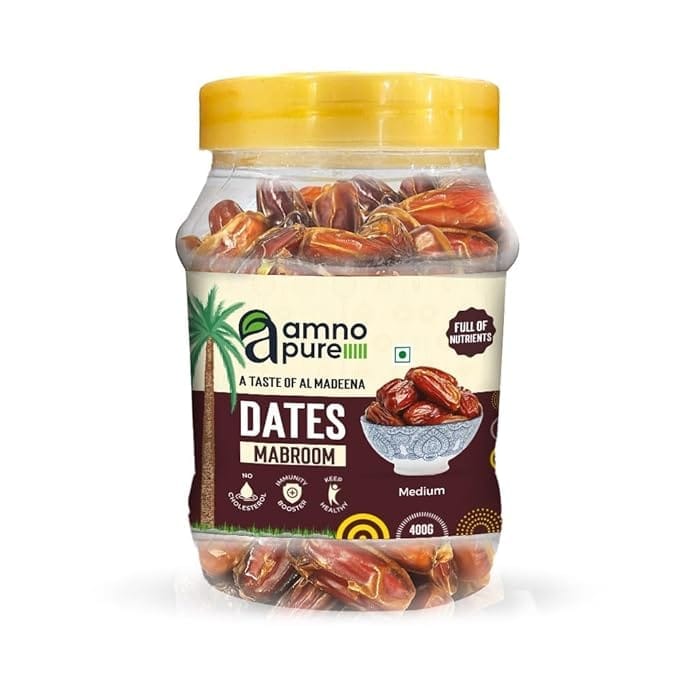 Amno Pure Date Mabroom Premium Jumbo Natural Soft Amno Pure -Pet Jar 400G Pack