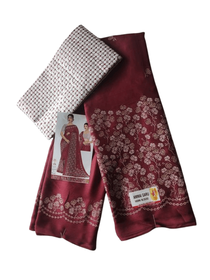 Georgette Silk Saree With Blouse Piece