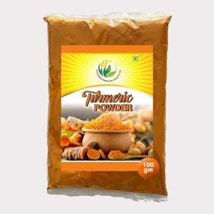 Turmeric Powder 100 gm by Nuh Krishi Producer – Pure, Aromatic & Farm-Fresh Haldi. 