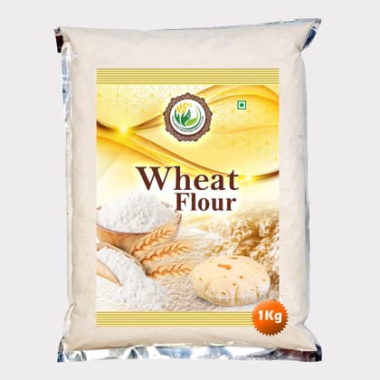 Pure Wheat Flour 1 Kg by Nuh Krishi Producer – Natural & Farm-Fresh Atta for Daily Cooking. 