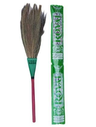 "Royal Grass Broom with Long Wooden Handle for Home and Office Cleaning" "Royal Grass Broom with Long Wooden Handle for Home and Office Cleaning"