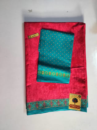 Rashi 100% Cotton Saree with Blouse Piece Rashi 100% Cotton Saree with Blouse Piece