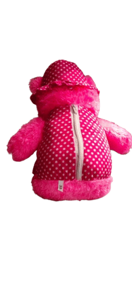 Pink polka dot teddy bear with a hat Pink polka dot teddy bear with a hat