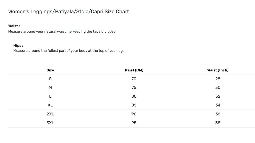 Size Guide
