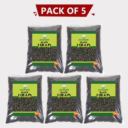 Black Urad Dal 5kg – Natural, Protein-Rich & Made by Farmers | Goldfarmer Krishi Producer. 