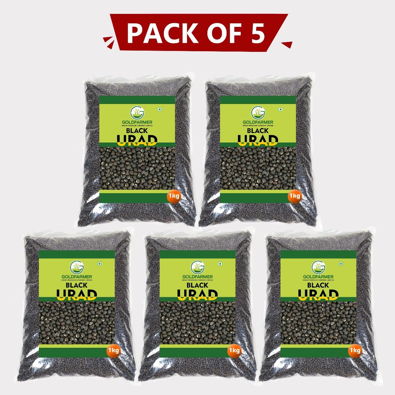 Black Urad Dal 5kg – Natural, Protein-Rich & Made by Farmers | Goldfarmer Krishi Producer. 