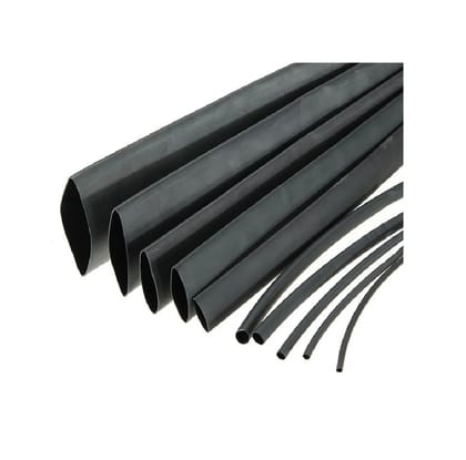 Heat Shrink Wrapping Tube 6mm Repair Mobile Phone Charger Cables, Head Set Wires, Electrical Cables 2Meter (Black )