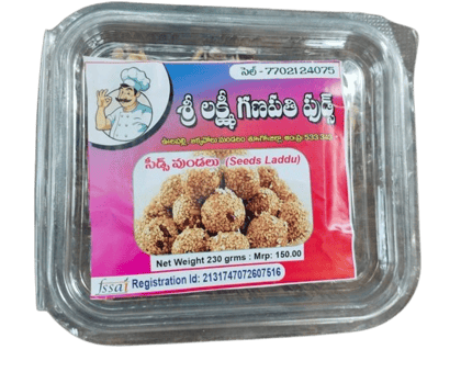 Sri Lakshmi Ganapathi Foods - Seeds Laddu - (230g) 24 pcs Sri Lakshmi Ganapathi Foods - Seeds Laddu - (230g) 24 pcs