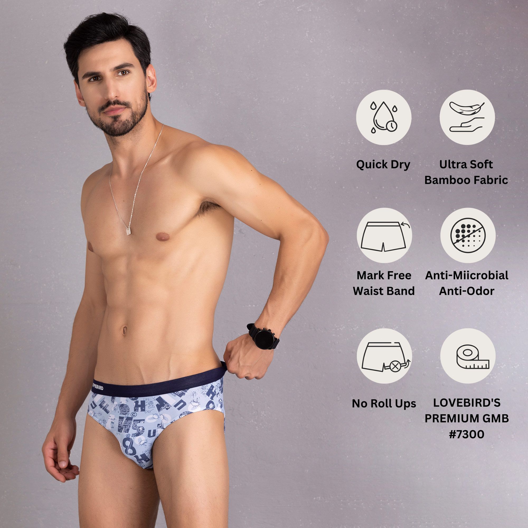Premium Bamboo Fabric Gents Modal Brief  V7300