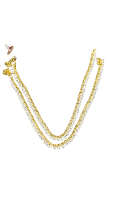  "Stunning Cubic Zirconia and Gold Plated Anklets"