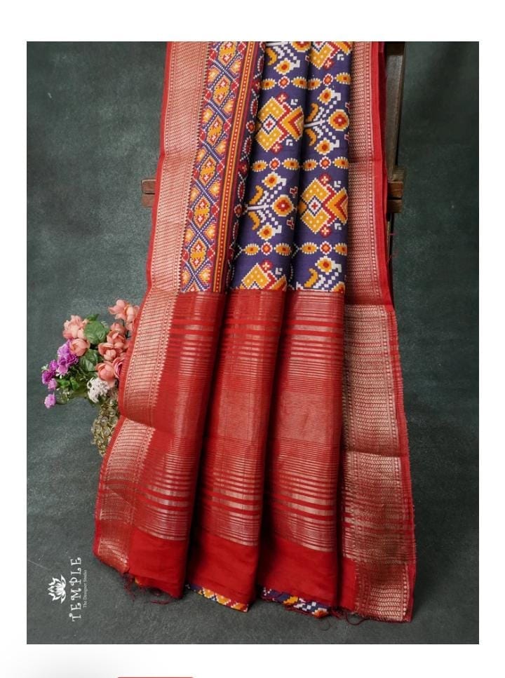 Red Handloom Pure Katan Silk Saree With Blouse Piece