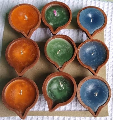 Clay Diya Scented Candles (Set of 9) Clay Diya Scented Candles (Set of 9)