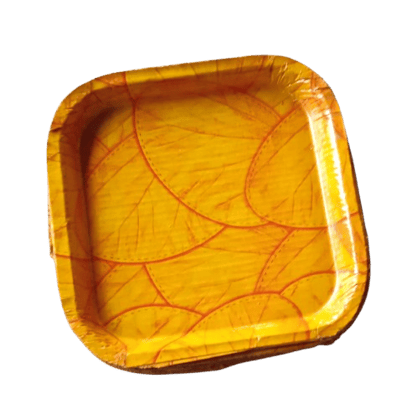  Square Leaf Design Disposable Paper Plates