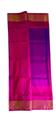 UPPADA PATTU Pink and Purple Silk Saree with Zari Border UPPADA PATTU Pink and Purple Silk Saree with Zari Border