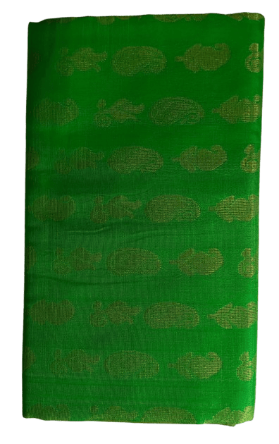 Green and blue uppada ala vaikuntapuram silk cotton saree with Blouse