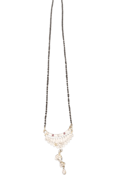 Oxidised Silver Mangalsutra Pendant Set