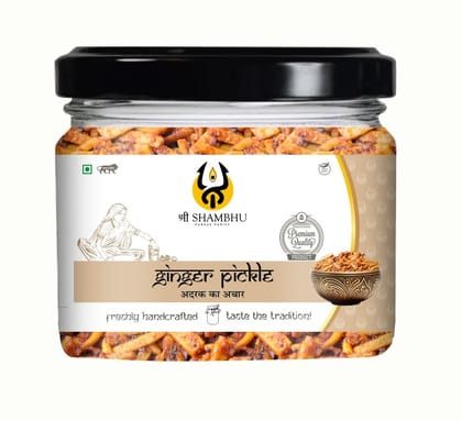 Shri Shambhu | Mustard Oil Pickle | Authentic Ginger Pickle in Mustard Oil | Adrak Ka Achaar | Ginger Pickle | Mild Spicy & Tangy | 300g Shri Shambhu | Mustard Oil Pickle | Authentic Ginger Pickle in Mustard Oil | Adrak Ka Achaar | Ginger Pickle | Mild Spicy & Tangy | 300g