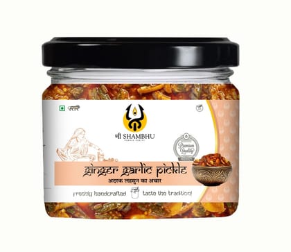Shri Shambhu | Mustard Oil Pickle | Authentic Ginger & Garlic Pickle in Mustard Oil | Adrak Lehsun Ka Achaar | Ginger Garlic Pickle | 300g Shri Shambhu | Mustard Oil Pickle | Authentic Ginger & Garlic Pickle in Mustard Oil | Adrak Lehsun Ka Achaar | Ginger Garlic Pickle | 300g