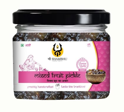 Shri Shambhu | Fruits Pickle | Authentic Handcrafted Mixed Fruit Pickle | Mix Fruit Achar | Mix Berries | Sweet & Tangy | 300g Shri Shambhu | Fruits Pickle | Authentic Handcrafted Mixed Fruit Pickle | Mix Fruit Achar | Mix Berries | Sweet & Tangy | 300g