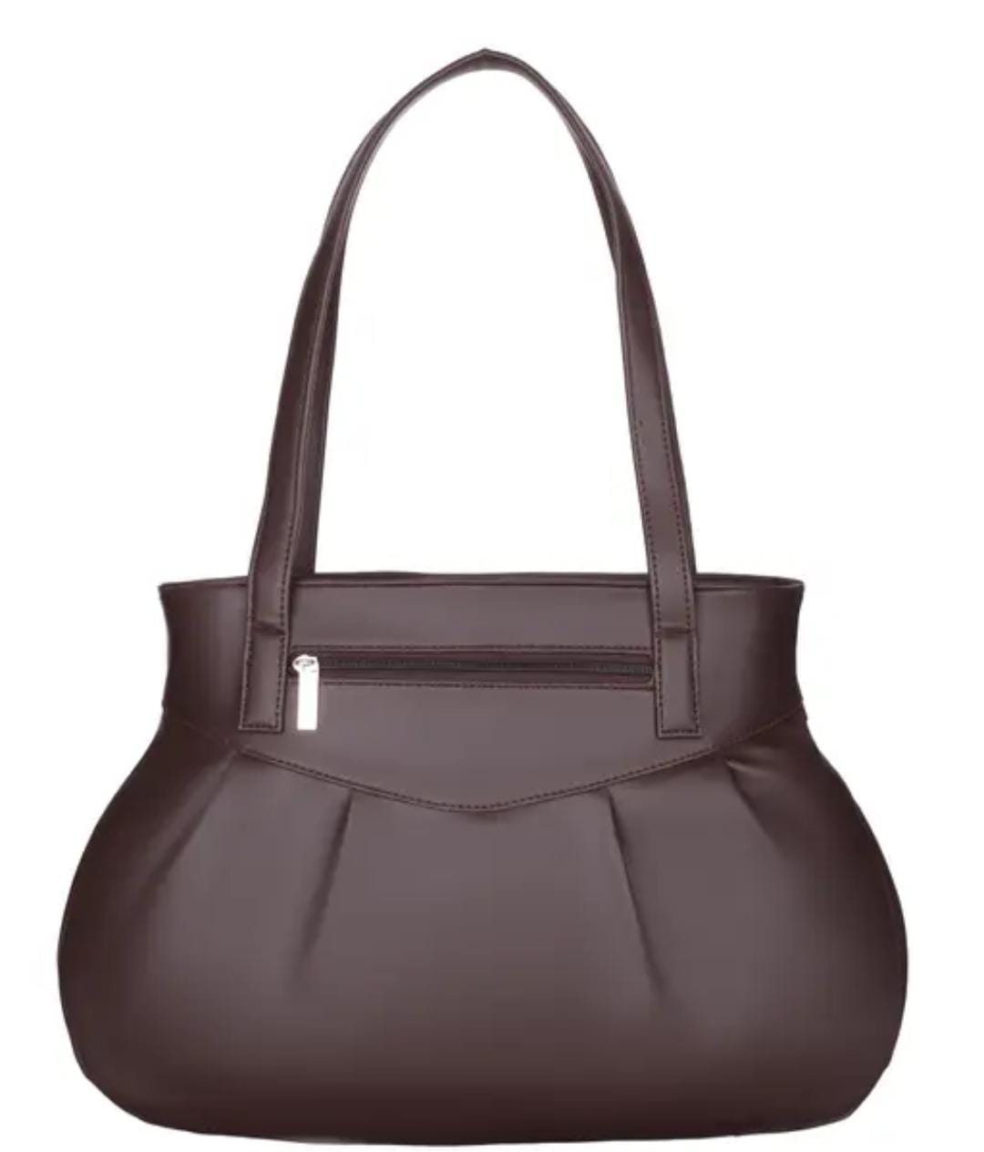 Brown Tote Bag with Zipper Closure