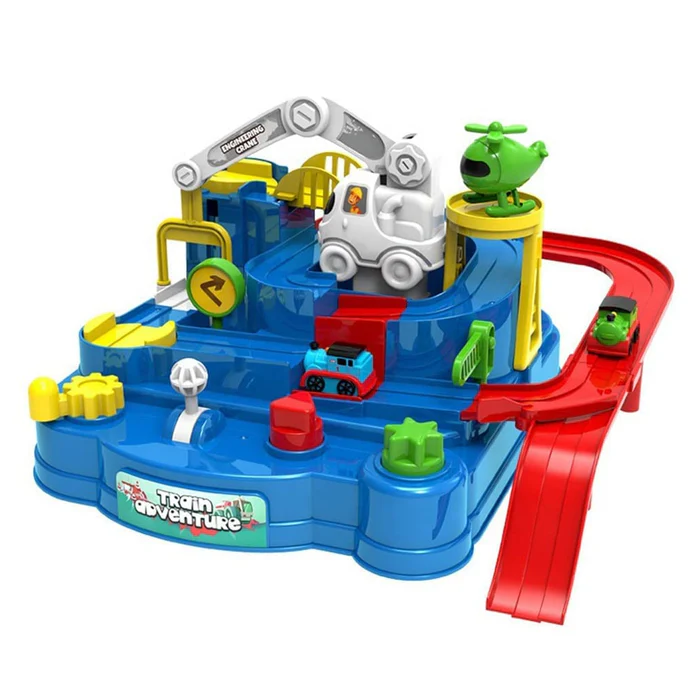 The product title could be "Wooden Railway Adventure Set"