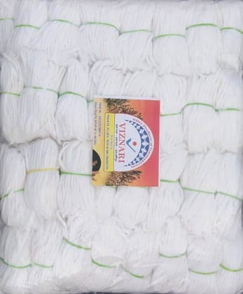 Cotton Wicks for Puja, Aarti, and Diyas - 100% Pure and Natural - Pack of 100 Cotton Wicks for Puja, Aarti, and Diyas - 100% Pure and Natural - Pack of 100
