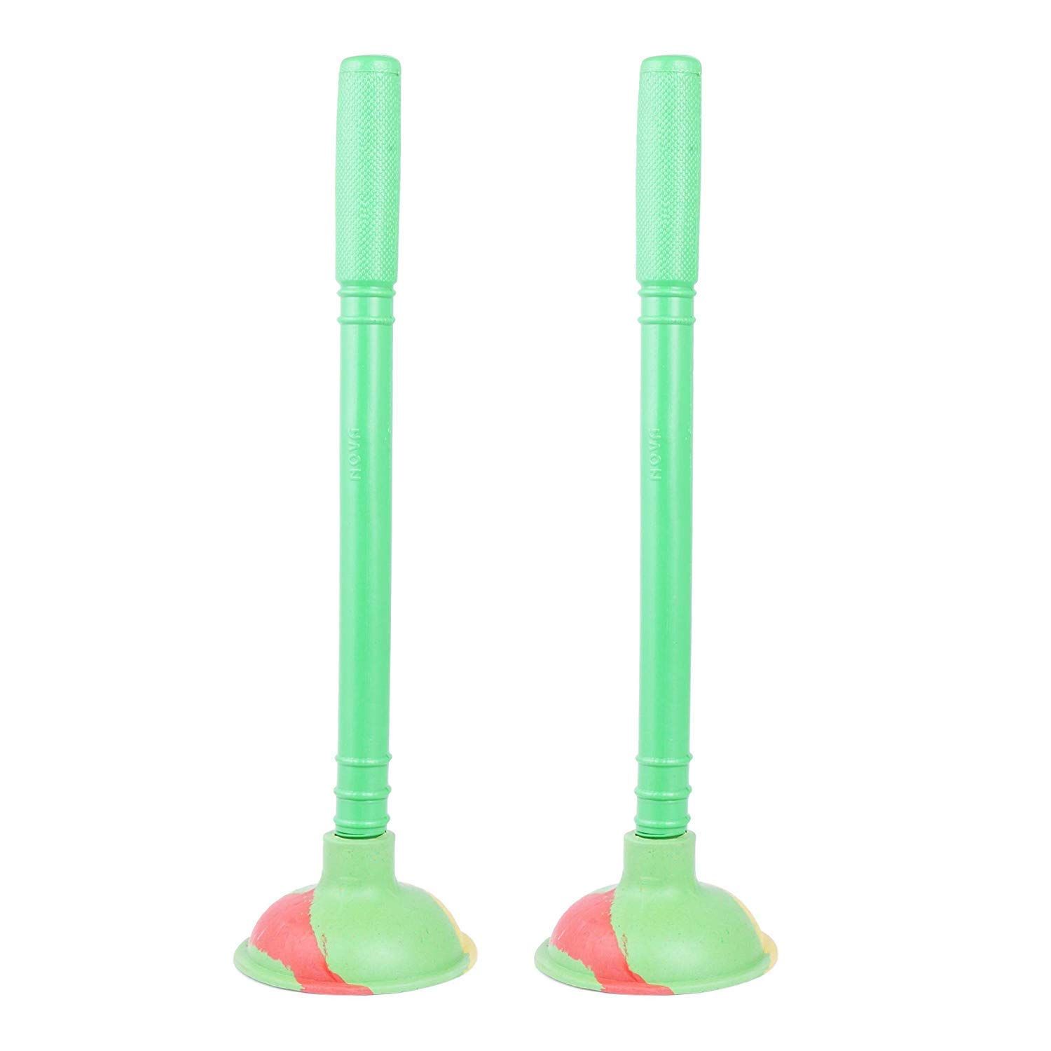 namaskaram Bathroom Rubber Power Drain Cleaning Pump Toilet Suction Cup Pack of 2, Multicolor