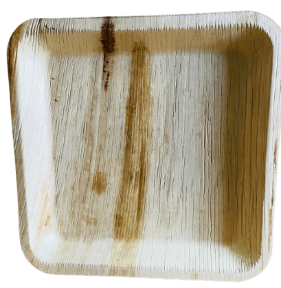 Areca Leaf Plates | Disposable Plates | Eco-Friendly Plates | 10 Inches Square | Pack of 50