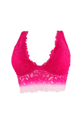 Sheluxe Women’s Floral Lace Longline Bralette with Deep V-Neck, Wire-Free Support, and Adjustable Straps for Everyday Comfort Magenta Sheluxe Women’s Floral Lace Longline Bralette with Deep V-Neck, Wire-Free Support, and Adjustable Straps for Everyday Comfort Magenta