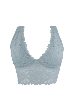 Sheluxe Women’s Floral Lace Longline Bralette with Deep V-Neck, Wire-Free Support, and Adjustable Straps for Everyday Comfort Grey Sheluxe Women’s Floral Lace Longline Bralette with Deep V-Neck, Wire-Free Support, and Adjustable Straps for Everyday Comfort Grey
