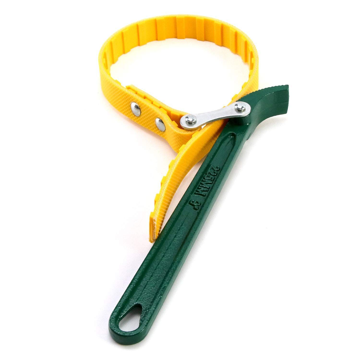 QWORK 12" Belt Strap Wrench, Multi-Purpose Adjustable Strap Oil Filter Strap Opener Wrench with 23" Capacity Adjustable Strap