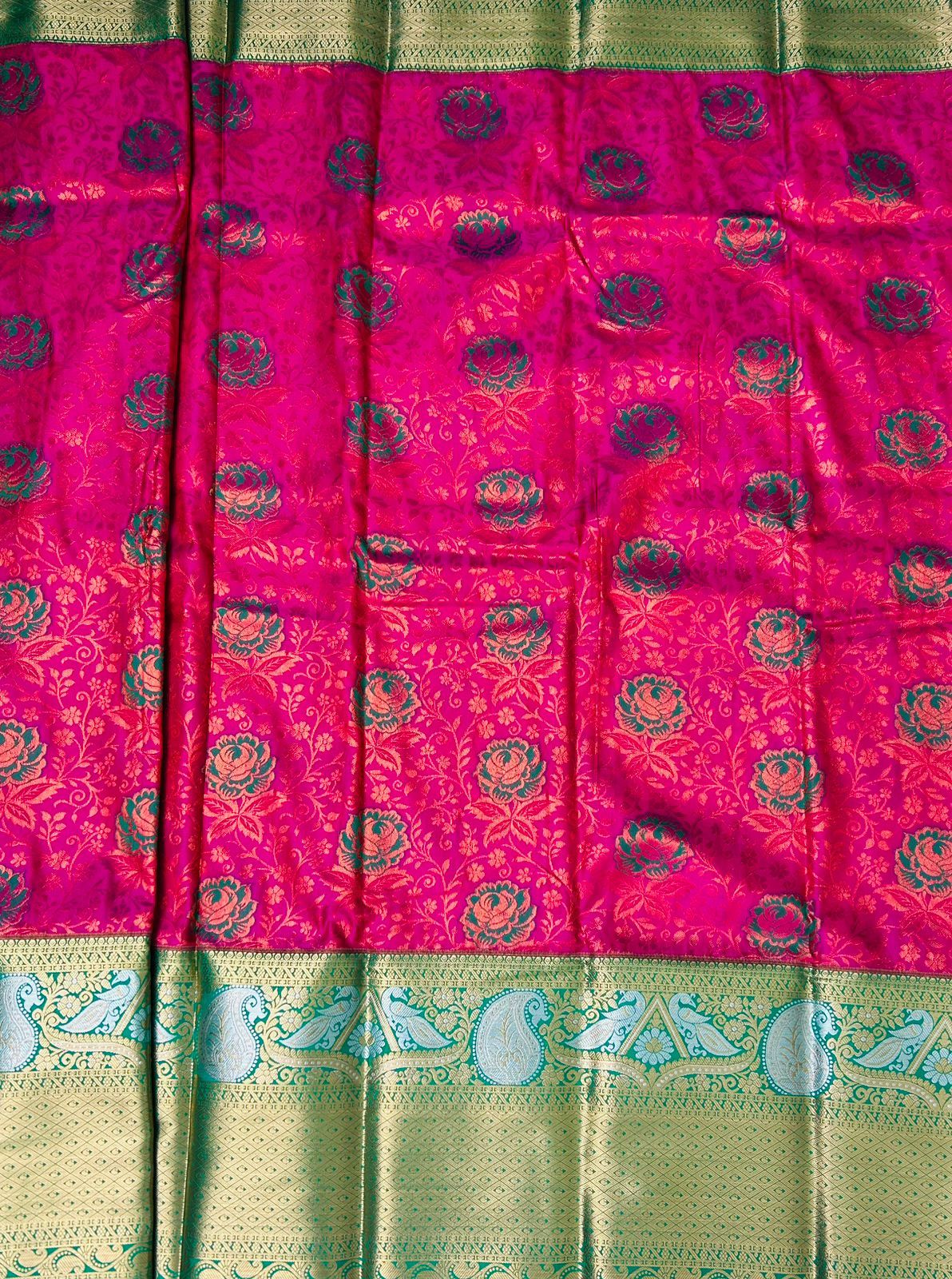 Pink Banarasi Silk Saree With Meenakari Work