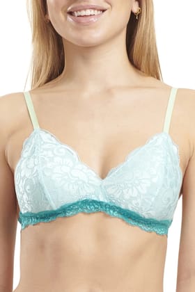 Sheluxe Women’s Soft Lace Triangle Bralette with Adjustable Straps and Two-Tone Lace Trim – Wire-Free for Everyday Comfort Sky Blue Sheluxe Women’s Soft Lace Triangle Bralette with Adjustable Straps and Two-Tone Lace Trim – Wire-Free for Everyday Comfort Sky Blue