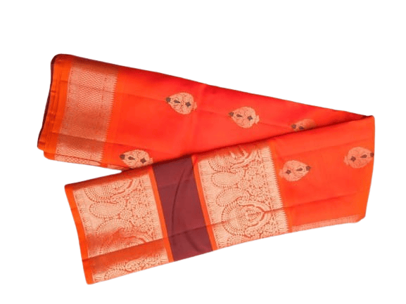 Pure Handloom Kanchipuram Silk Saree With Blouse Piece