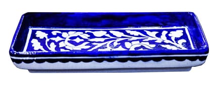 Cottage Ceramic Handmade Decorative Pottery Tray (4X4 Inch_Multicolor)
