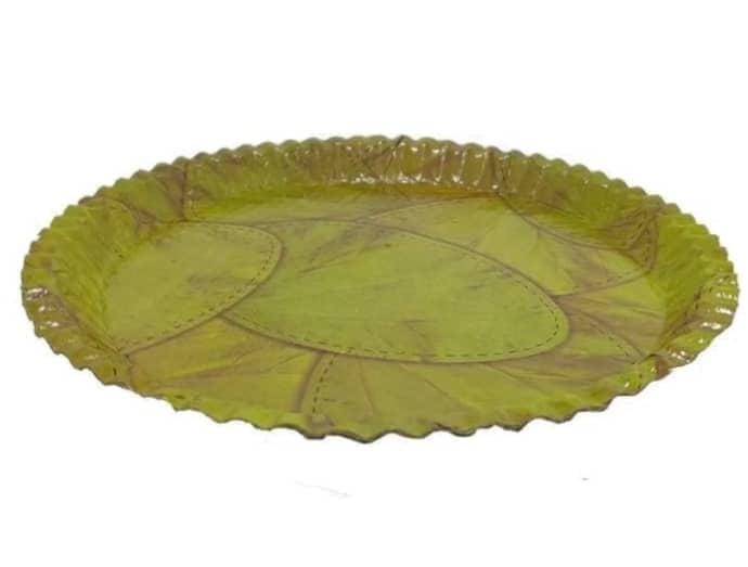 Green Shaped Paper plate