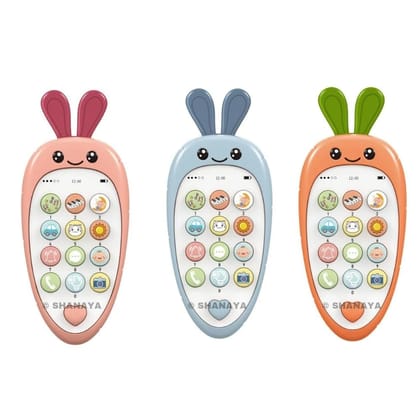 SHANAYA Carrot Style Cute Pretend Play Mobile Cell Phone Toy for Kids, Toddlers, with Music, Ringtones, Lights - Birthday Party Favors and Gift for Girls (Assored 1 Piece) SHANAYA Carrot Style Cute Pretend Play Mobile Cell Phone Toy for Kids, Toddlers, with Music, Ringtones, Lights - Birthday Party Favors and Gift for Girls (Assored 1 Piece)