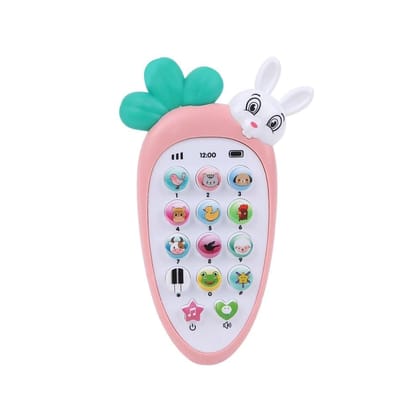 SHANAYA Radish Style Cute Rabbit Face Pretend Play Cell Phone Toy for Kids, Toddlers with Music Ringtones Lights - Birthday Party Favors and Gifts for Girls Boys SHANAYA Radish Style Cute Rabbit Face Pretend Play Cell Phone Toy for Kids, Toddlers with Music Ringtones Lights - Birthday Party Favors and Gifts for Girls Boys