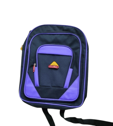 PRUDHVI SCHOOL BAGS- "Classic Black and Purple School Bag" PRUDHVI SCHOOL BAGS- "Classic Black and Purple School Bag"