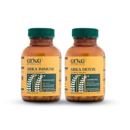 Arka Botanicals Immunity Bundle | Arka Immune & Arka Detox | Enhanced Immune Support & Effective Detox | Herbal Supplements for Overall Wellness & Balance Arka Botanicals Immunity Bundle | Arka Immune & Arka Detox | Enhanced Immune Support & Effective Detox | Herbal Supplements for Overall Wellness & Balance