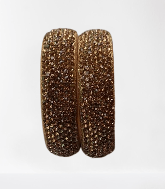  Gold Rhinestone Bangle Set