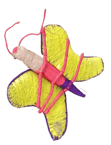 One-of-a-Kind Handcrafted Yarn Butterfly Wall Art