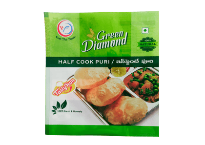 Green Diamond Half Cook Puri - 100% Natural, Fresh & Homely (Pack of 10) Green Diamond Half Cook Puri - 100% Natural, Fresh & Homely (Pack of 10)
