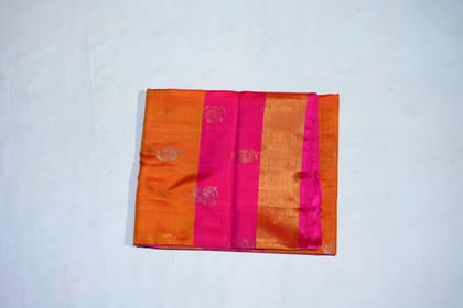 Uppada Topi Butiees Mango Yellow Colour Sarees